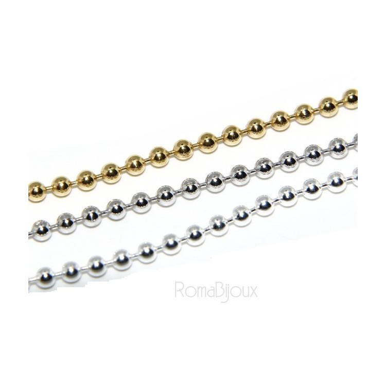 NSA|SILVER 925: Bracelet man woman with balls of 2 mm clear galvanic