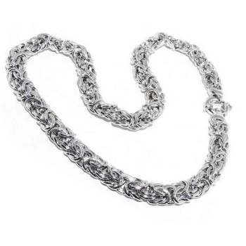 NSA|SILVER 925: Huge Ladies necklace silver 925 12 mm Byzantine chain more than 75 grams