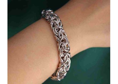 NSA|NALBORI : bracciale argento 925 maglia bizantina donna vistoso e grande