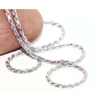 NSA|ARGENTO 925 : Girocollo collana rope chain cavetto 1,50 mm