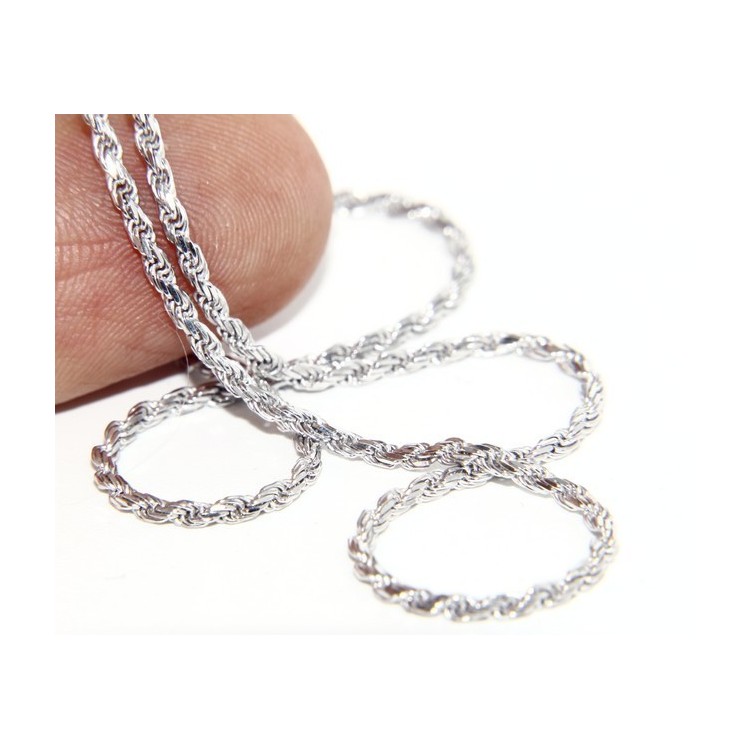 NSA|SILVER 925: Choker necklace chain rope wire 1.50mm