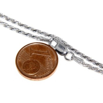 NSA|ARGENTO 925 : Girocollo collana rope chain cavetto 1,50 mm