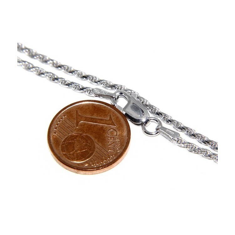 NSA|ARGENTO 925 : Girocollo collana rope chain cavetto 1,50 mm