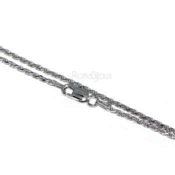 NSA|ARGENTO 925 : Girocollo collana rope chain cavetto 1,50 mm