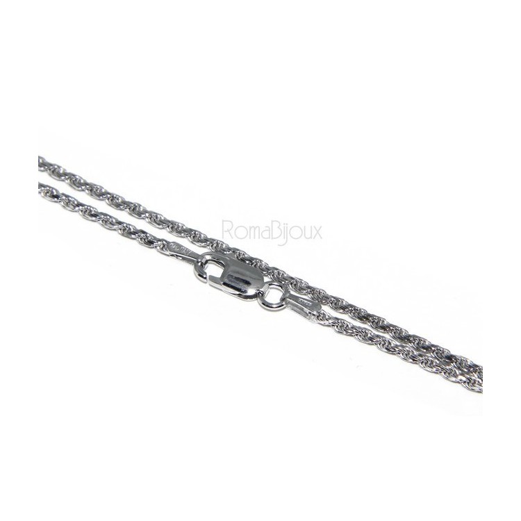 NSA|SILVER 925: Choker necklace chain rope wire 1.50mm