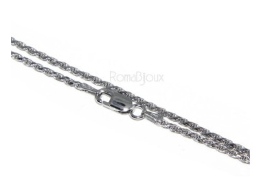 NSA|SILVER 925: Choker necklace chain rope wire 1.50mm