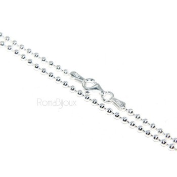NSA|SILVER 925: Choker necklace dots balls balls 2.0 mm various lengths clear pattern bleached