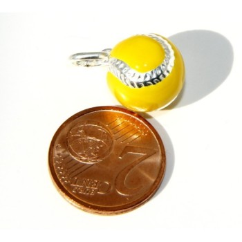 NSA|925: Pendant man woman yellow tennis ball ball Made in Italy