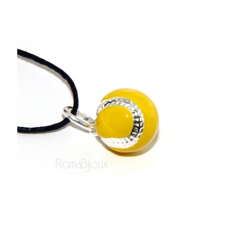 NSA|925: Pendant man woman yellow tennis ball ball Made in Italy