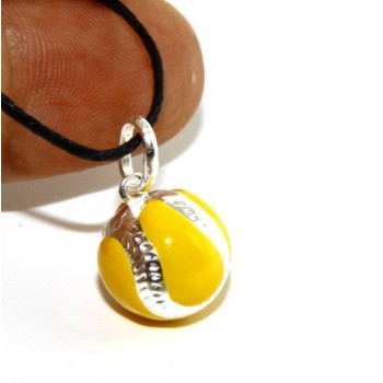 NSA|925: Pendant man woman yellow tennis ball ball Made in Italy