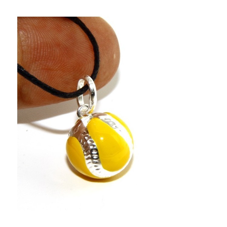 NSA|925: Pendant man woman yellow tennis ball ball Made in Italy