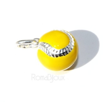 NSA|925: Pendant man woman yellow tennis ball ball Made in Italy