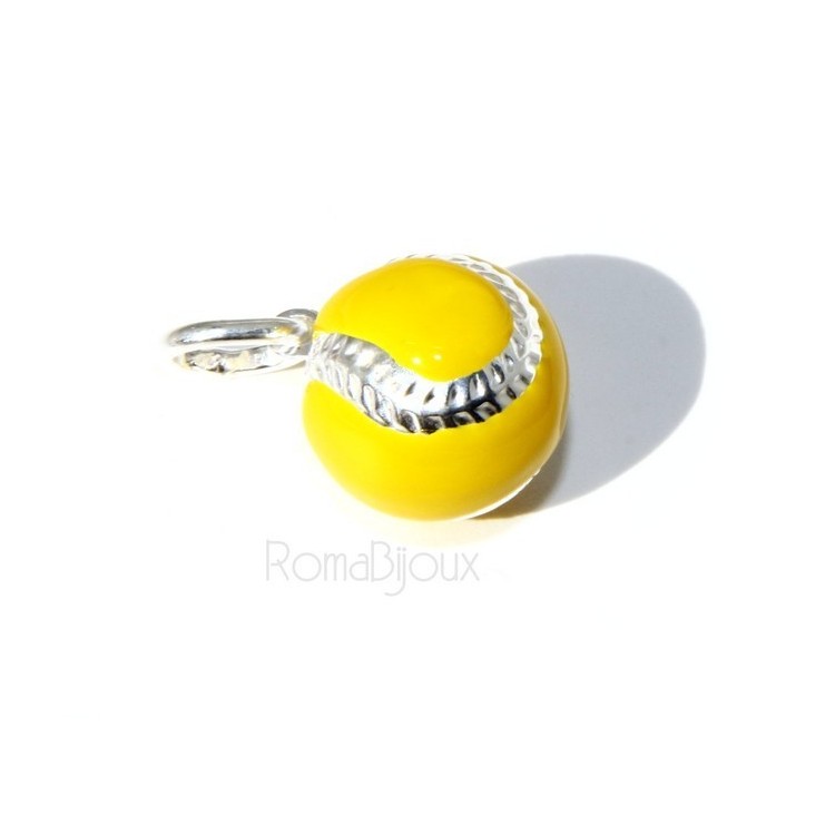 NSA|925: Pendant man woman yellow tennis ball ball Made in Italy