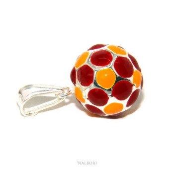 NSA|925: Pendant man ball woman Roma soccer football club ball Made in Italy