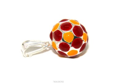 NSA|925: Pendant man ball woman Roma soccer football club ball Made in Italy