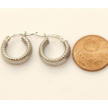 NSA|Argento 925 : orecchini donna uomo anelle cerchi scattino lavorati nido d'ape