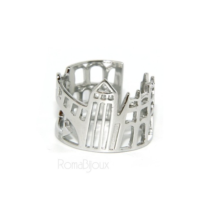 NSA|925 Rhodium: band cummerbund women ring mix Pisa Italy Rome Venice