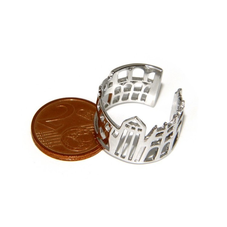 NSA|Argento 925 Rodiato : anello donna fascia fascione mix Italia Roma Pisa Venezia