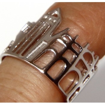 NSA|Argento 925 Rodiato : anello donna fascia fascione mix Italia Roma Pisa Venezia