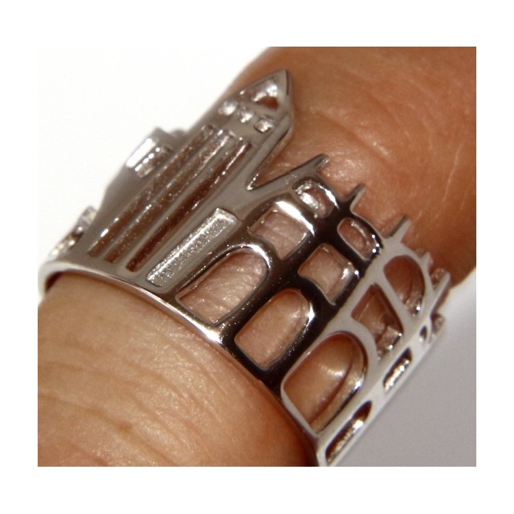 NSA|925 Rhodium: band cummerbund women ring mix Pisa Italy Rome Venice