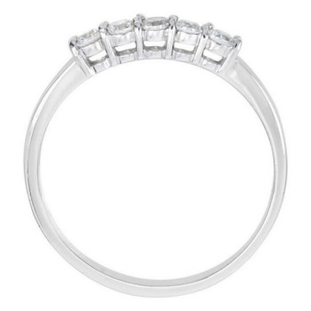 NSA|925 Rhodium: Riviera Women's ring with 5 zirconia white 2.0 mm