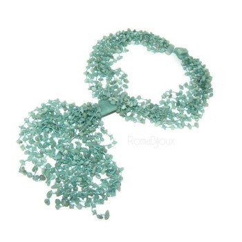 NSA|Necklace Woman necklace scarf clump natural amazonite green water color