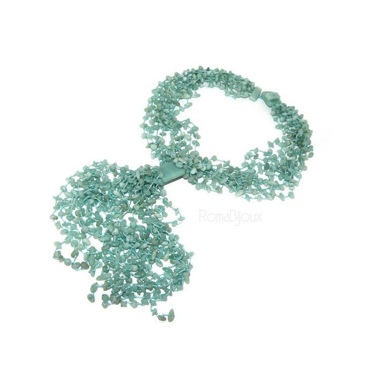 NSA|Necklace Woman necklace scarf clump natural amazonite green water color