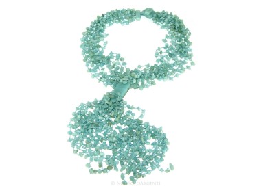 NSA|Necklace Woman necklace scarf clump natural amazonite green water color
