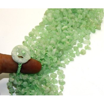 NSA|Necklace by Donna Collier Cleopatra 8-wire light green chalcedony