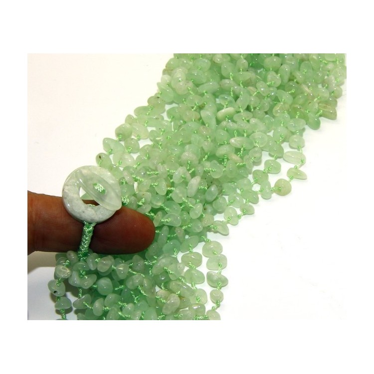 NSA|Necklace by Donna Collier Cleopatra 8-wire light green chalcedony