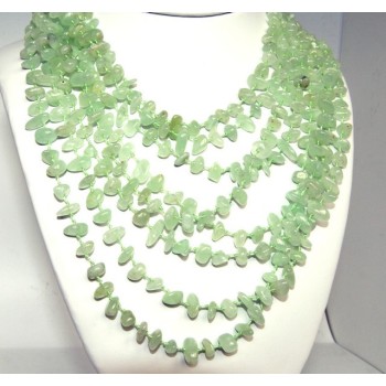 NSA|Necklace by Donna Collier Cleopatra 8-wire light green chalcedony