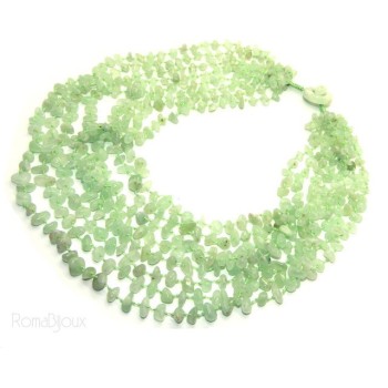 NSA|Necklace by Donna Collier Cleopatra 8-wire light green chalcedony