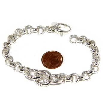 NSA|silver 925: Women Bracelet rolo 'with oval woven stripes