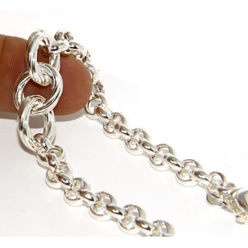 NSA|Argento 925 : Bracciale da donna rolo' con ovali rigati intrecciati