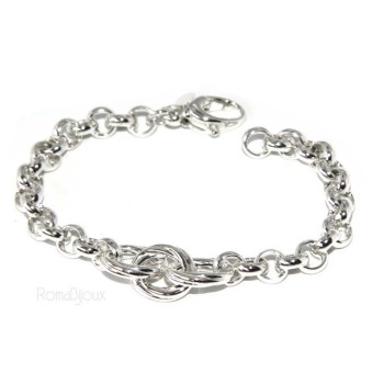 NSA|silver 925: Women Bracelet rolo 'with oval woven stripes