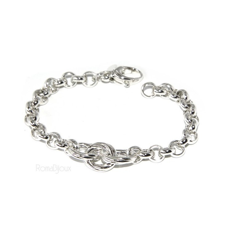 NSA|Argento 925 : Bracciale da donna rolo' con ovali rigati intrecciati
