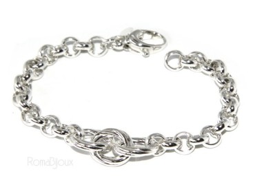 NSA|Argento 925 : Bracciale da donna rolo' con ovali rigati intrecciati