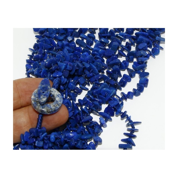 NSA|Collana da Donna collier cleopatra 8 fili Lapis naturale blu