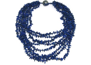 NSA|Collana collier cleopatra 8 fili Lapis naturale blu multifilo