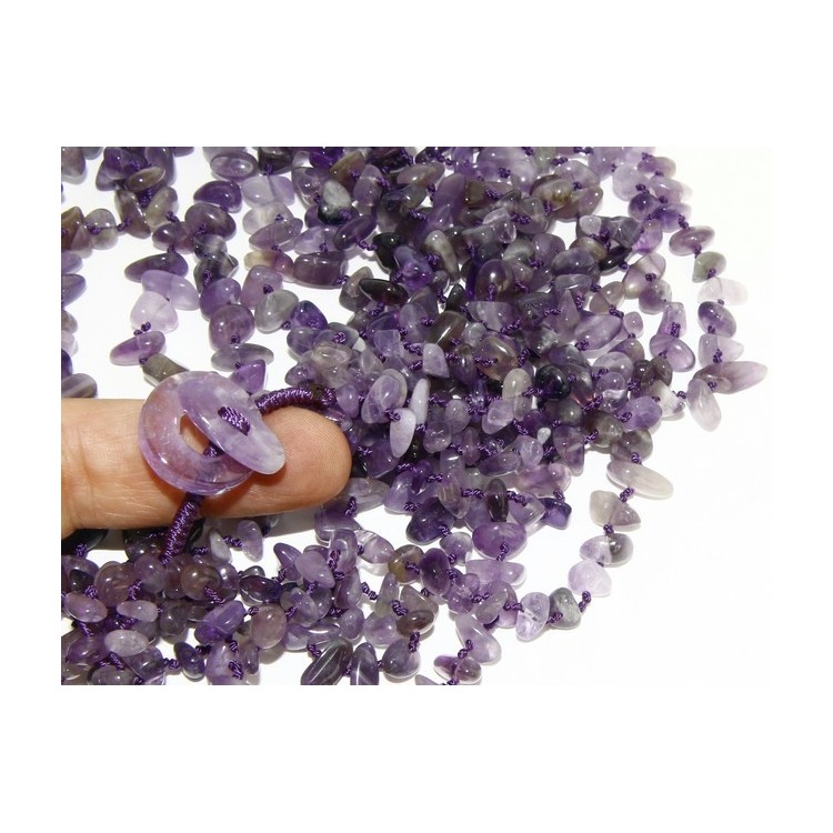 NSA|Necklace by Donna Collier Cleopatra 8 wires Natural purple amethyst