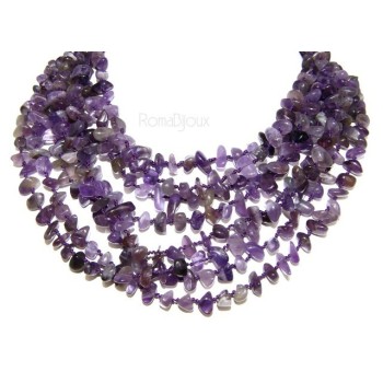 NSA|Collana da Donna collier cleopatra 8 fili ametista viola naturale