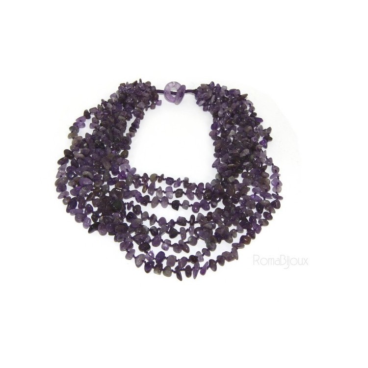 NSA|Necklace by Donna Collier Cleopatra 8 wires Natural purple amethyst