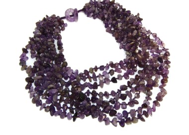 NSA|Collana da Donna collier cleopatra 8 fili ametista viola naturale