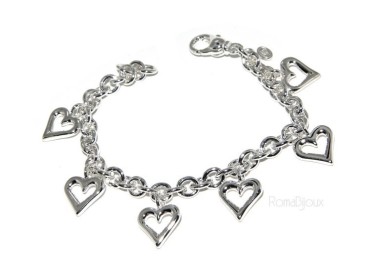 NSA|925: rolo chain bracelet woman 'with open heart pendants 17,00