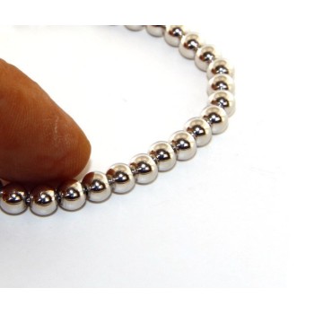 NSA|SILVER 925: Bracelet man woman balls 5 mm lung 15:00 20:00 cm