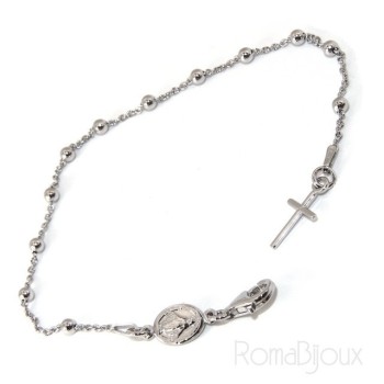 NSA|Bracciale rosario uomo o donna in Argento 925 madonna  miracolosa 18
