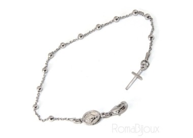 NSA|Bracciale rosario uomo o donna in Argento 925 madonna  miracolosa 18