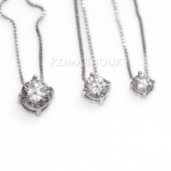 NSA|Argento 925 : Collana Collier uomo donna punto luce brillante zircone bianco da 2 a 10 mm