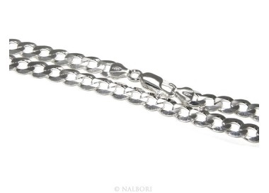 NSA|SILVER 925: necklace or bracelet man chain from 7.8 mm gourmette grumettone bleached