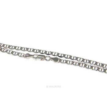 NSA|ARGENTO 925 : Collana o Bracciale uomo catena maglia marina 8,5 x 5 massiccia chiara